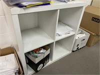 2 White Timber Multi Bay Storage Cabinets