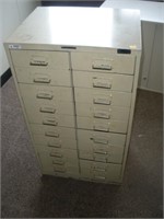 20 Drawer Metal Cabinet  21x16x37 Inches