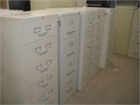 (6) 4 & 6 Drawer Filing Cabinets  52 Inches Tall