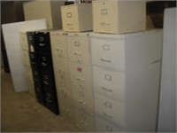 (2) 1 & (6) 4 Drawer Filing Cabinets
