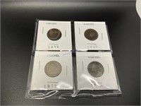 1899, 1900, 1911, 1912 V nickels