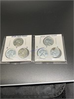 Set of six steel war pennies