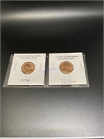 1956P and 1958D brilliant uncirculated old wheat