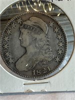 1821 Capped Bust Half Dollar - Better Date