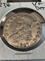 1827 Capped Bust VF Details Half Dollar