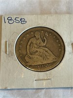 1858 Seated Liberty Half Dollar
