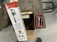 Box of letters and toilet valve