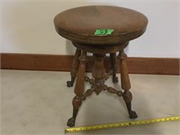 Antique Clawfoot Piano Stool