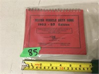 Motor Vehicle Data Book 1952-53
