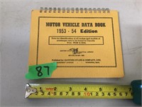 Motor Vehicle Data Book 1953-54