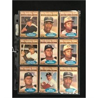 9 1962 Topps Baseball Stars/hof