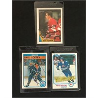 Three Autographed Hockey Hof Cards