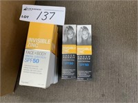 7 Tubes "Invisible Zinc" Sunscreen (New)