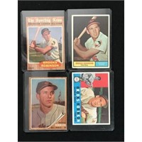 4 Topps Brooks Robinson Cards 1960-1962