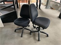 2 Fabric Swivel Base Typist Chairs