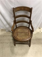 Walnut Eastlake Cane Chair