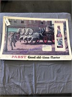 PABST BLUE RIBBON POSTER, FADED, 18.5 X 28.5"