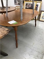 log oval dining table