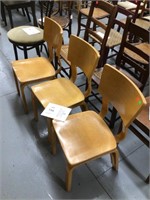 group of 3 wood bottom chairs