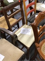 basic wood chair with seat cover