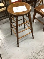 round wood stool