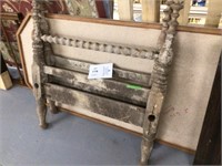 Antique wood bed head / foot boards