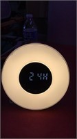 Home clock with light