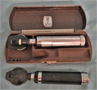 2 VINTAGE OPHTHALMOSCOPES*WELCH ALLYN*CASE