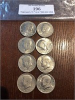 (8) 1970's Half Dollar Coins