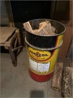 Old Pennzoil metal can. Measures 14 inches in