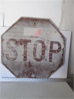 OLD ALUMINUM  STOP SIGN