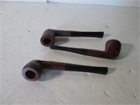 3 ITALIAN MADE  WOODEN SMOKING PIPES