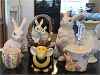 Collection of Rabbit and other Springtime Items