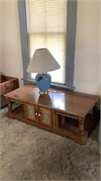 Coffee table and lamp