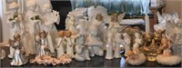 Large collection of angel figurines
