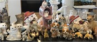 Large collection of Cat and Dog Figurines Various