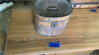 Neat rustic metal latch container