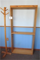 Wood Shelf 3'x6'x2" & 6" Coat Rack / Hall Tree
