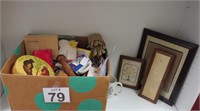 Mixed Box Lot Frames, Books, Massager & More