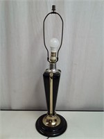 Vintage Black and Brass Table Lamp