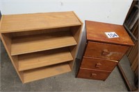 Small 3 Drawer Dresser & 3 Level BookShelf