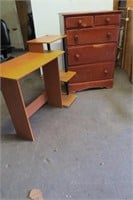 Vintage Wood Dresser 42"T 30"W 18"D & Stand