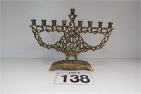 Oppenhiem Israel Brass Menorah 12" L