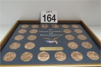 US History Coins on Solid Bronze 15" x 17"  Frame