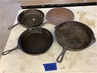 7#, #8, #10 and a shallow pan