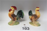 Ceramic Rooster & Hen - 10"T  8"W