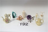 Vintage Knick Knack Lot - Mini Vases & Flowers
