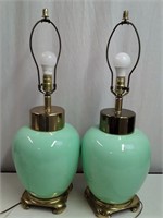 Vintage Jadeite Table Lamps