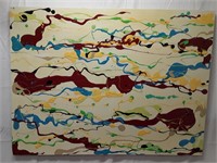 Lrg Unsigned Abstract Expressionist Painting