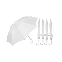 Set Of 6 White Umbrellas